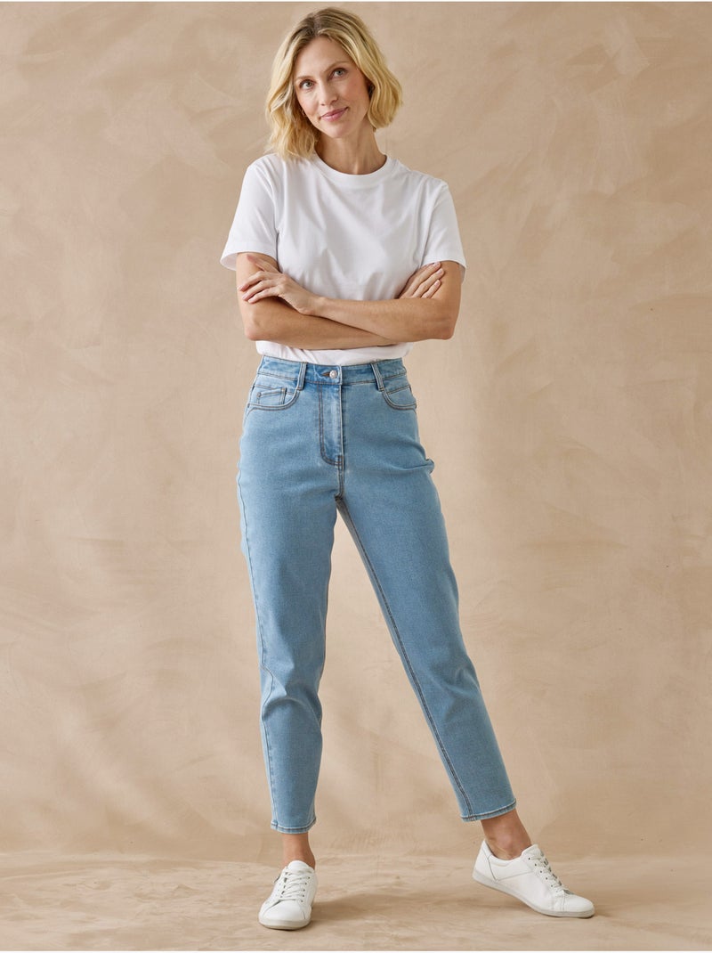 Jean Mom 7/8ème - DAXON Bleu jean - Kiabi