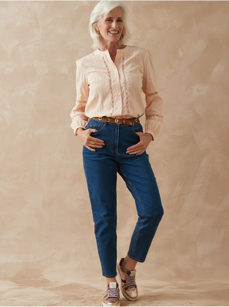 Jean Mom 7/8ème - DAXON Bleu stone - Kiabi