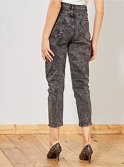 Jean Mom 7/8ème boutonné - Kiabi