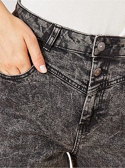 Jean Mom 7/8ème boutonné - Kiabi