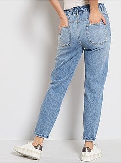 Jean mom à taille élastique - Kiabi