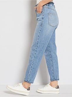 Jean mom à taille élastique - Kiabi