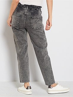 Jean mom à taille élastique - Kiabi