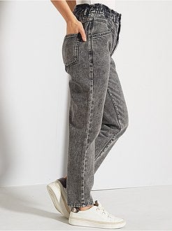 Jean mom à taille élastique - Kiabi