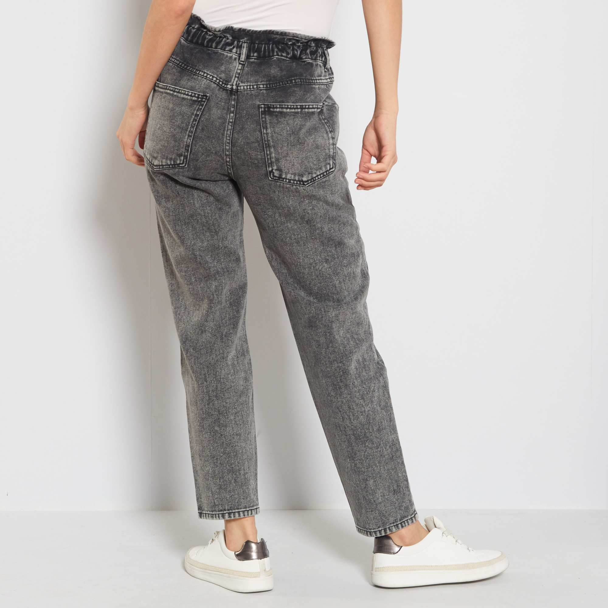 Jupe Jean Van Der Rich - Taille élastique - Longueur Genou - 4 Poches - Style Décontracté