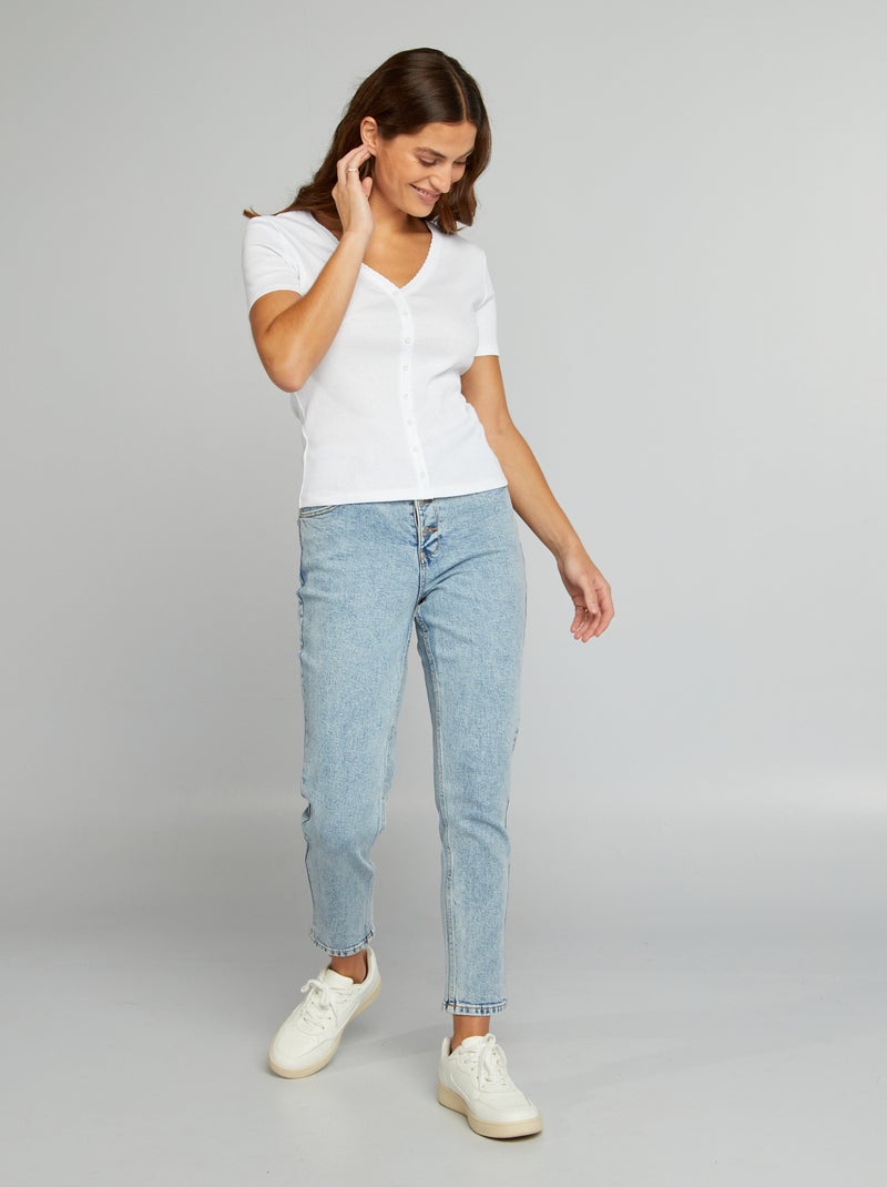Jean mom à taille très haute - L28 Triple stone - Kiabi