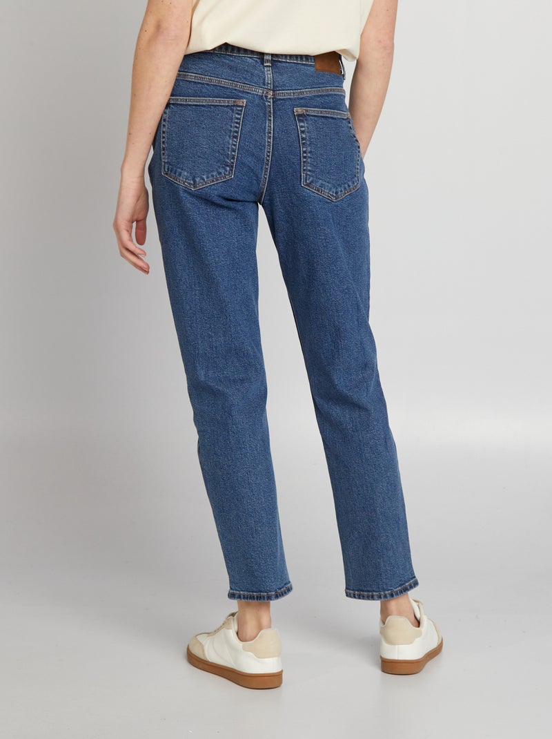 Jean mom à taille très haute - L30 Bleu stone - Kiabi
