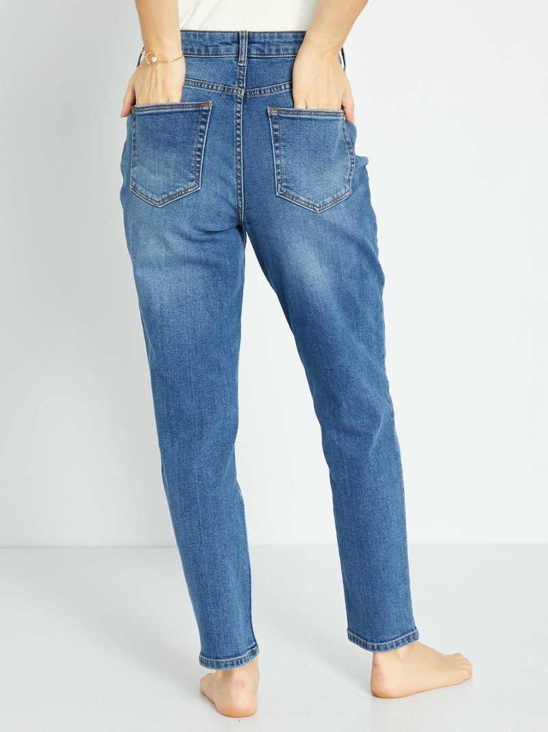 Jean mom à taille très haute - L34 Stone - Kiabi