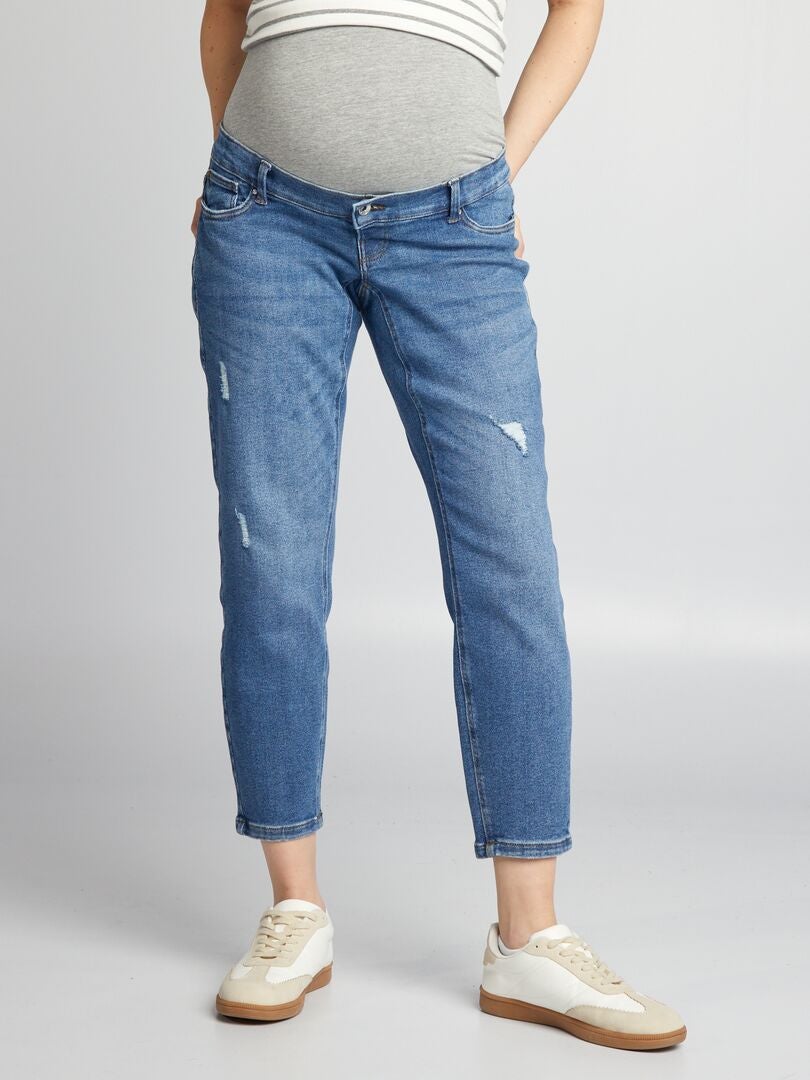 Jean Maternité Liz Lange – Taille 4 – Bleu – Coupe Bootcut – 100% Coton