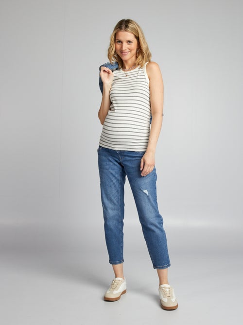 Jean mom de maternité avec bandeau - Only Maternity - Kiabi