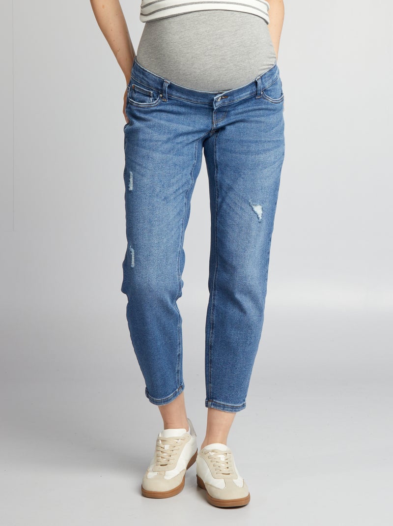 Jean skinny pour femme - Noir - Pantalon élastique de maternité - Coupe