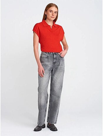 Jean mom droit à taille haute dilvin