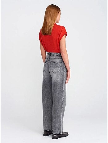 Jean mom droit à taille haute dilvin