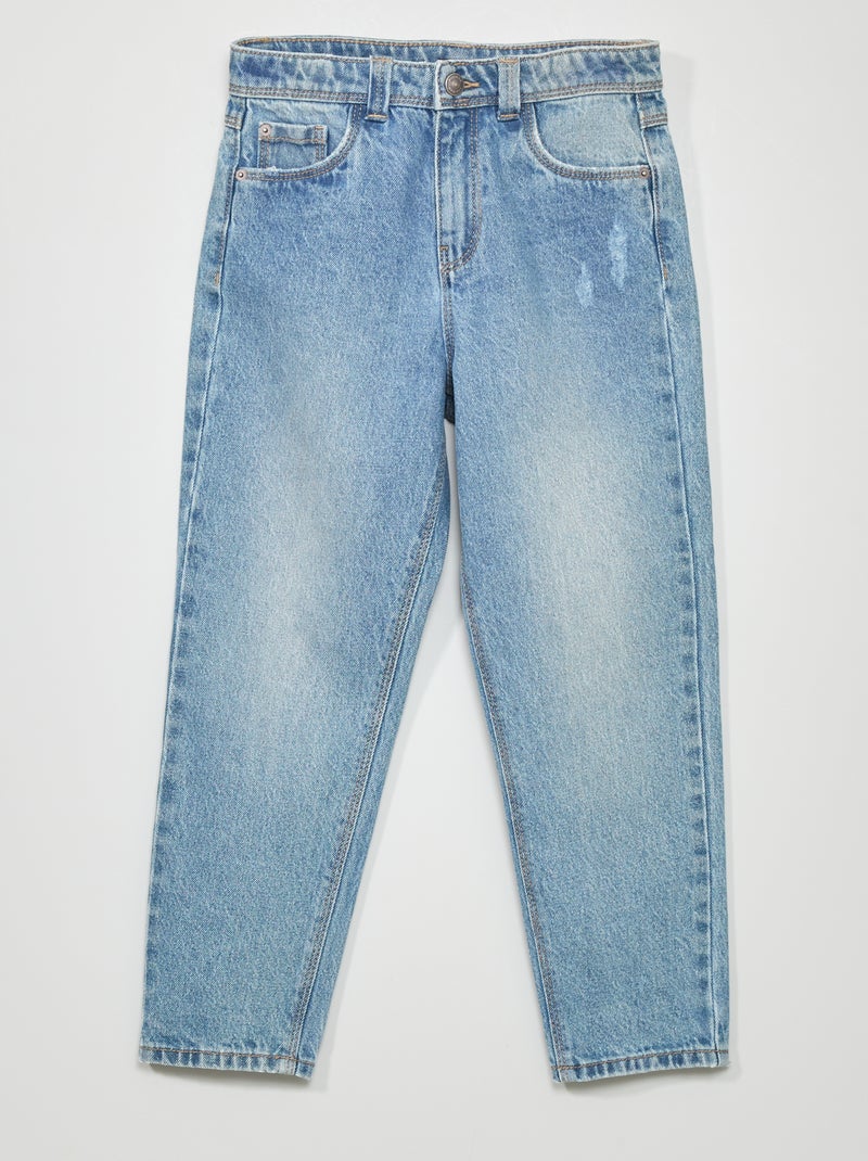 Jean mom fit Bleu - Kiabi