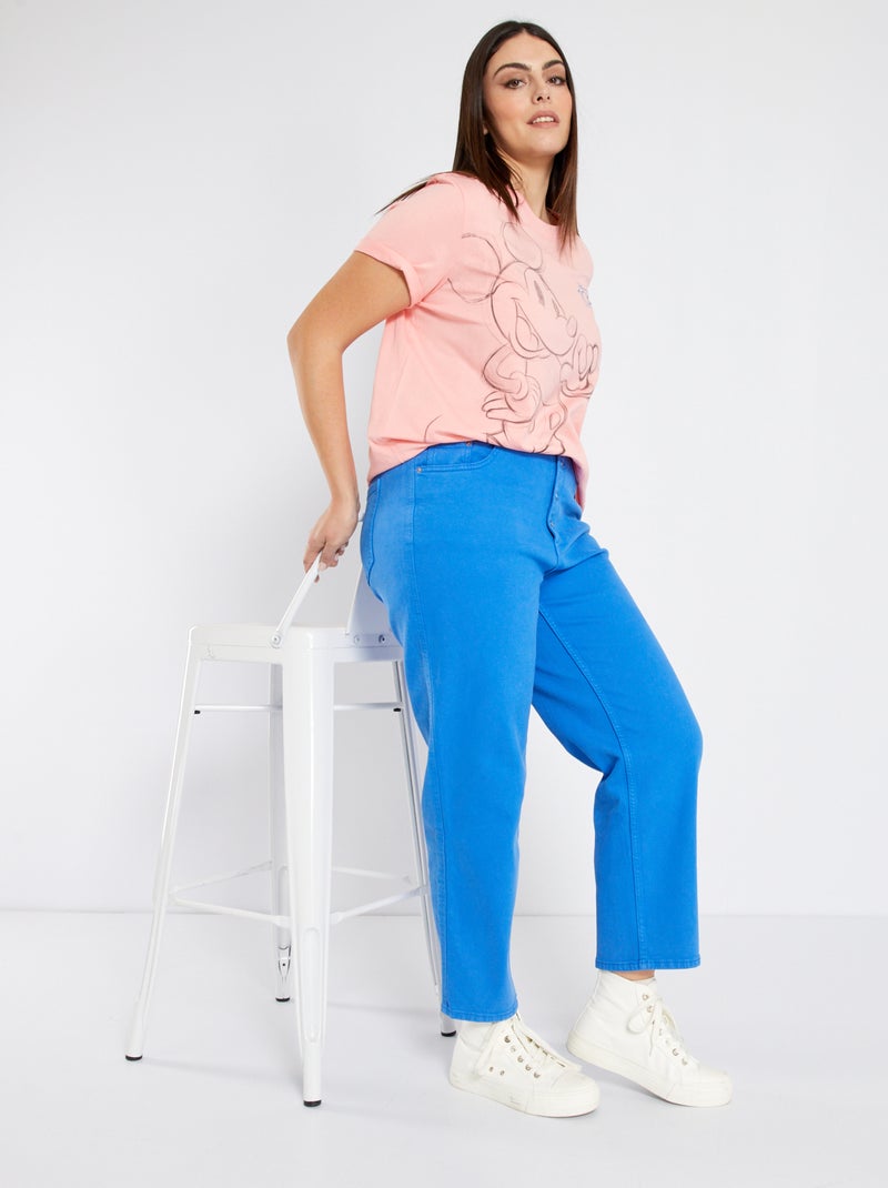 Jean mom fit Bleu - Kiabi