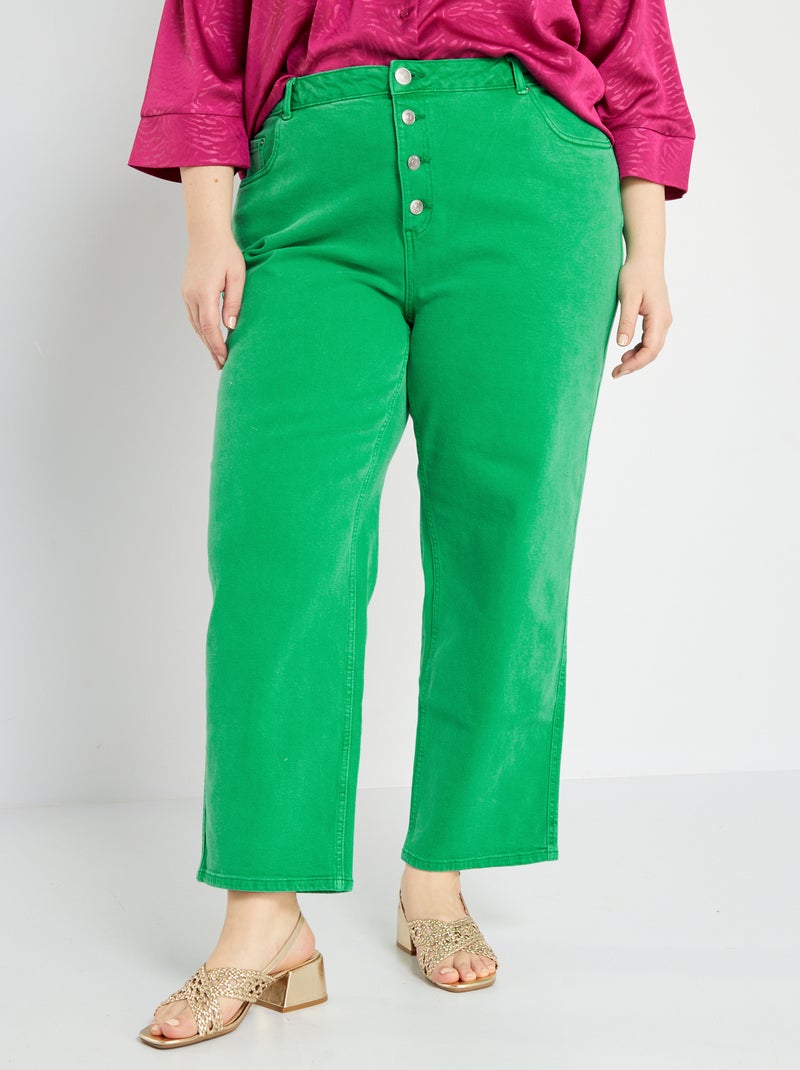 Jean mom fit Vert - Kiabi