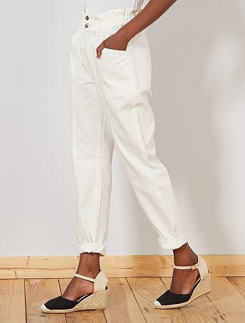 Jean mom paperbag - Kiabi