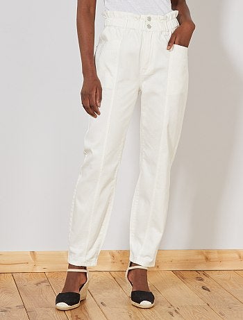 Jean mom paperbag - Kiabi