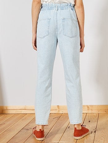 Jean mom paperbag - Kiabi