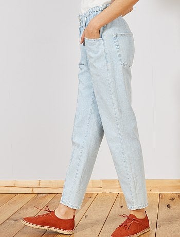 Jean mom paperbag - Kiabi