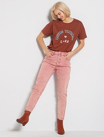 Jean mom rose - Kiabi