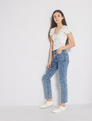 Jean mom slim destroy