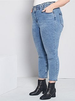 Jean mom taille élastique - Kiabi