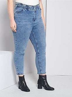 Jean mom taille élastique - Kiabi