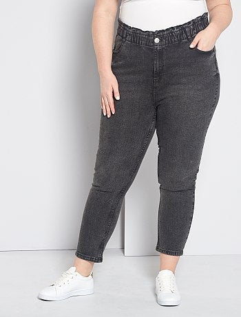 Jean mom taille élastique - Kiabi