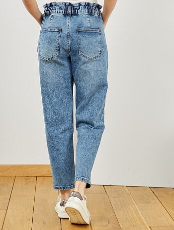 Jean mom taille élastiquée - Kiabi