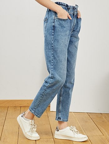 Jean mom taille élastiquée - Kiabi