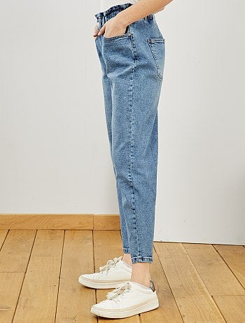 Jean mom taille élastiquée - Kiabi