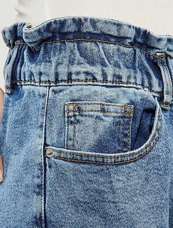 Jean mom taille élastiquée - Kiabi