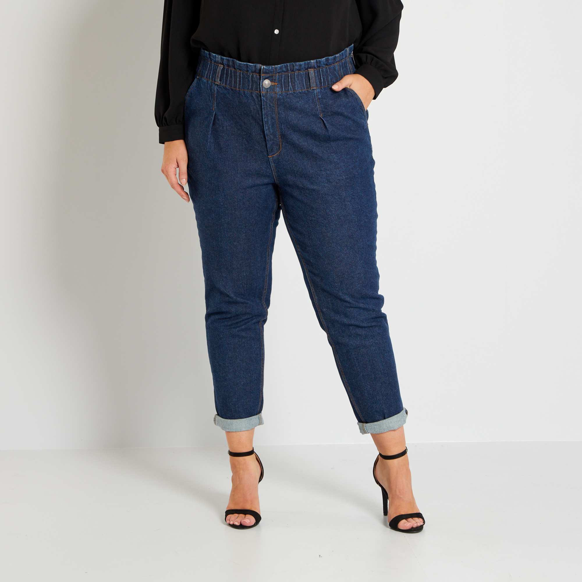 jean femme taille �lastiqu�e sans bouton