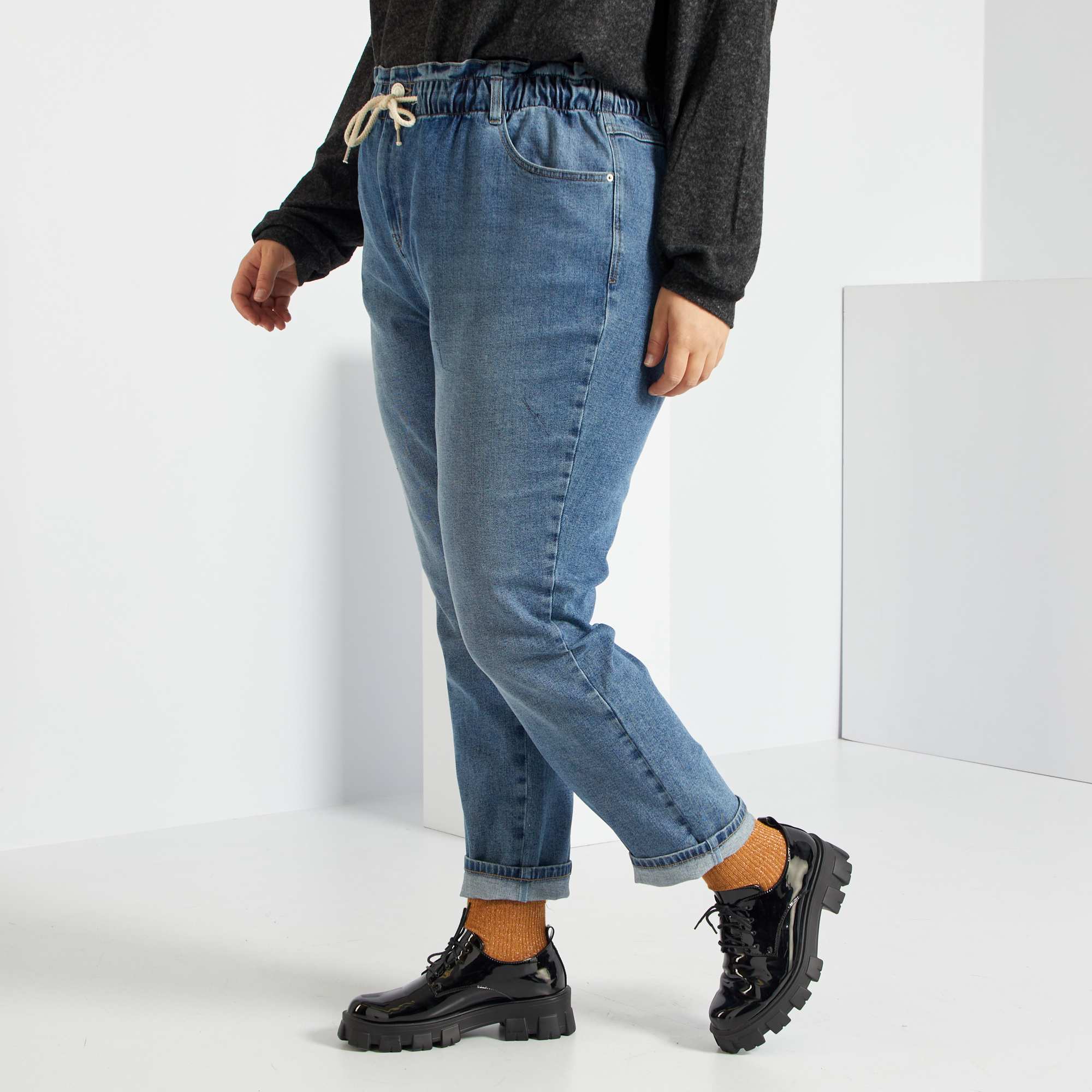 jean femme taille �lastiqu�e sans bouton