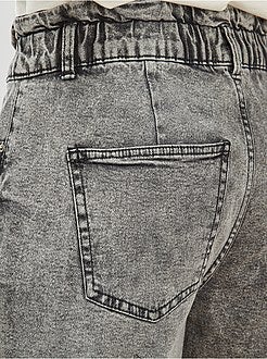 Jean mom taille élastiquée - Kiabi