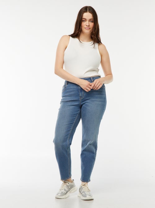 Jean mom taille haute  - L28 - Kiabi
