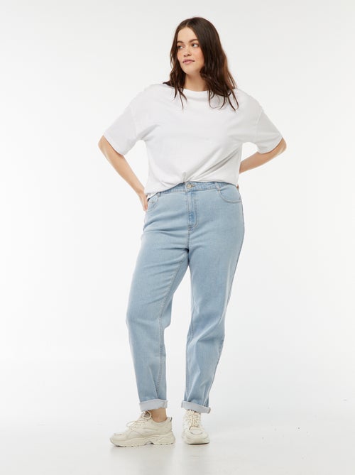 Jean mom taille haute  - L28 - Kiabi