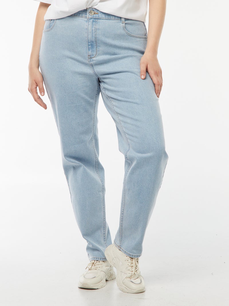 Jean mom taille haute  - L28 Bleu - Kiabi