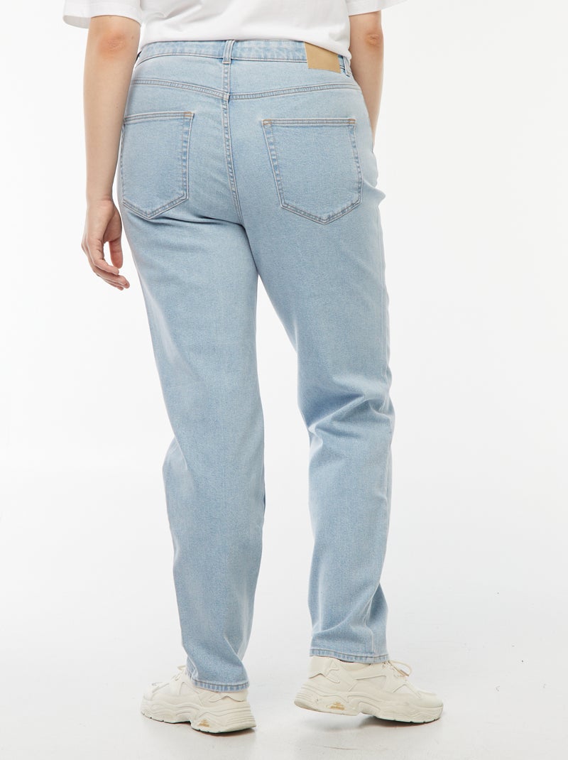 Jean mom taille haute - L30 Bleu - Kiabi