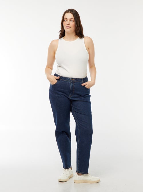 Jean mom taille haute 5 poches - L32 - Kiabi