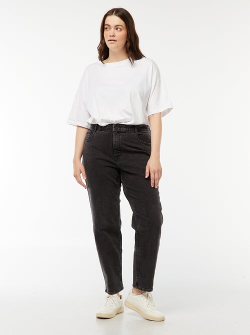 Jean mom taille haute 5 poches - L32 - Kiabi