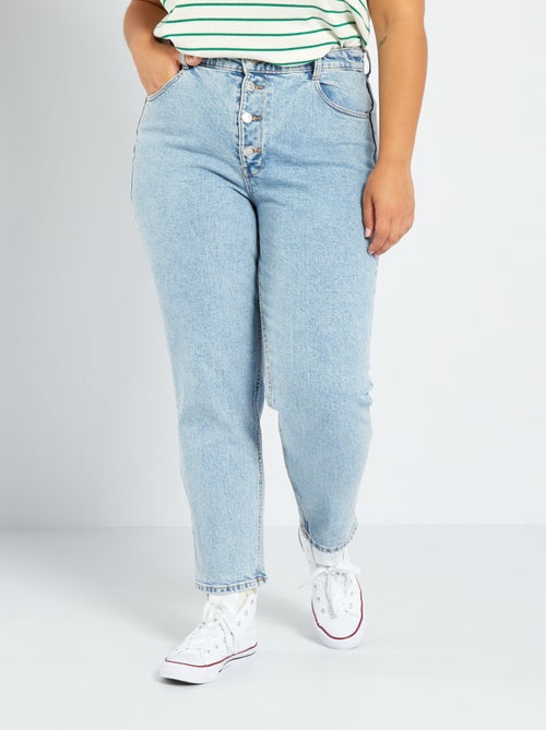 Jean mom taille haute à 5 poches - L28 - Kiabi