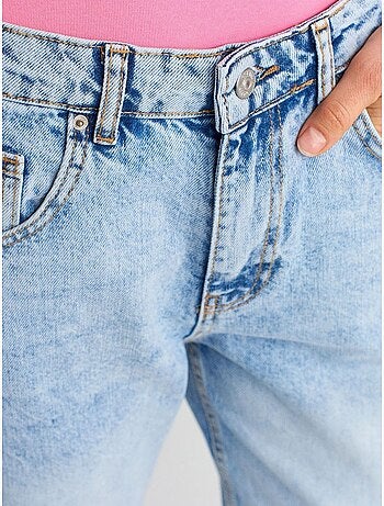 Jean mom taille haute à jambe droite dilvin