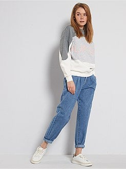 Jean mom taille haute - Kiabi