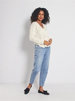 Jean mom taille haute - Kiabi