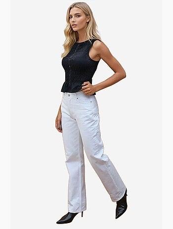 Jean mom taille haute coupe droite hiccup