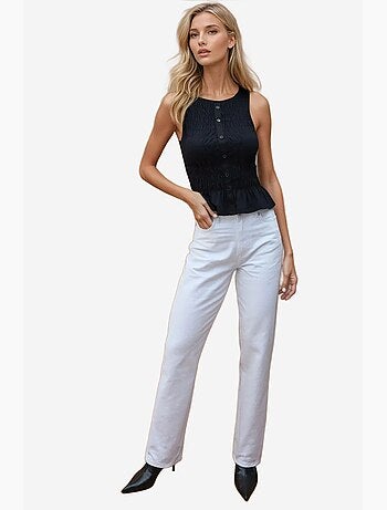 Jean mom taille haute coupe droite hiccup