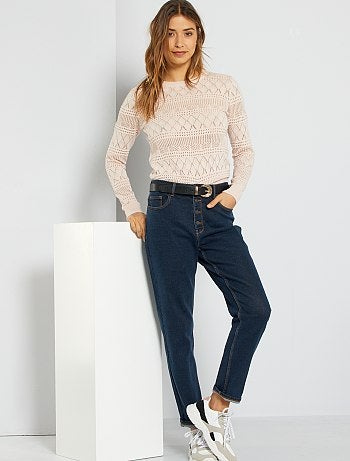 Jean mom taille haute éco-conçu
