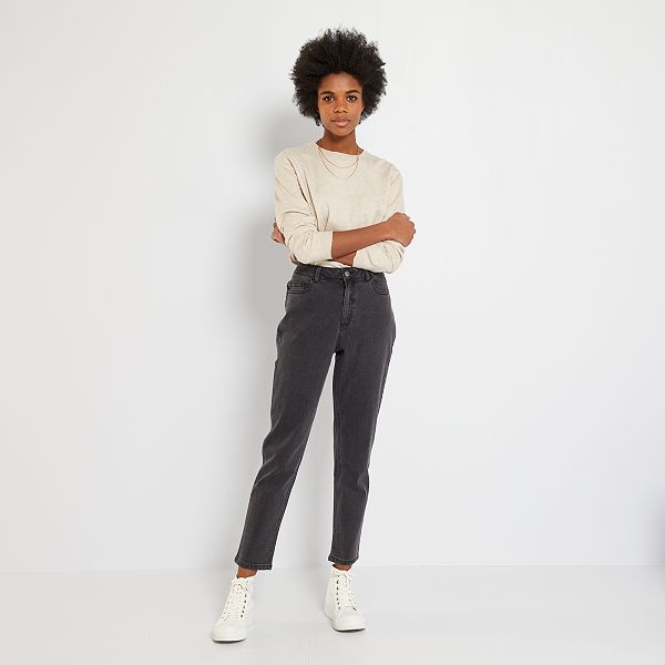 Jean mom noir kiabi Clearance